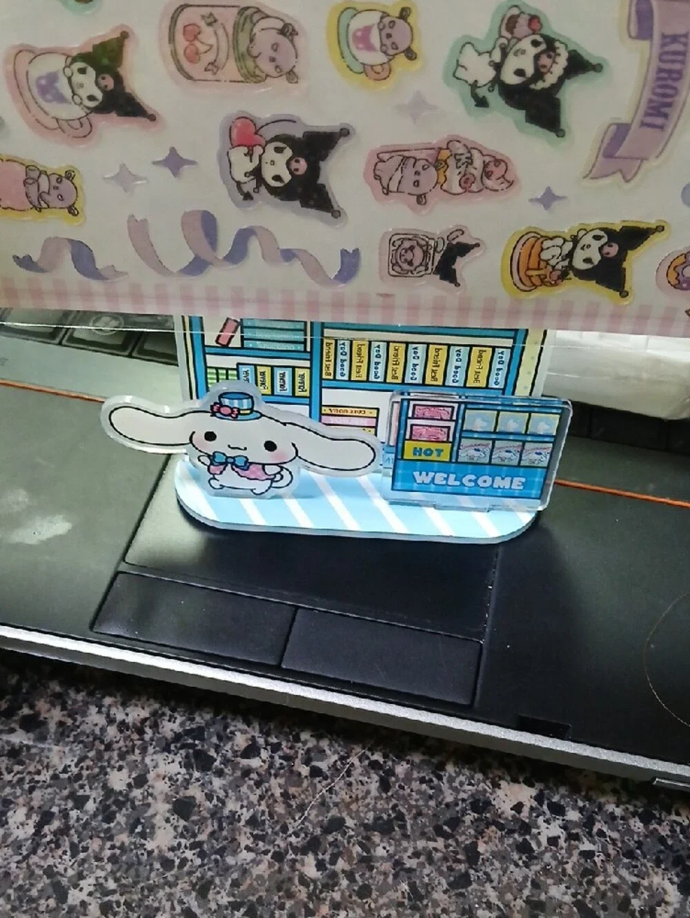 Cinnamoroll Bookshop Acrylic Stand - Blue & White